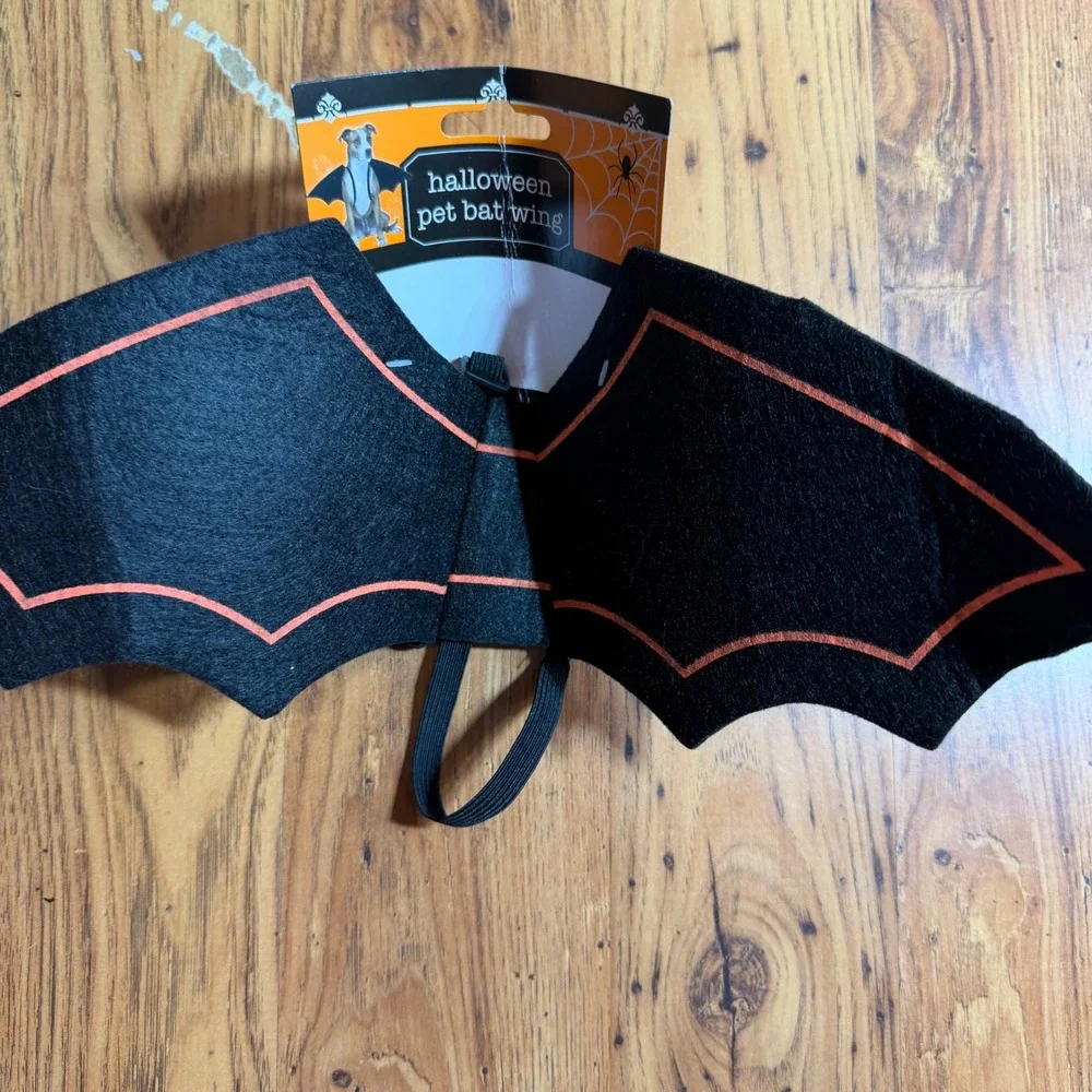 Halloween Pet Costume Bundle Bat Wings Sheriff Cowboy Bandit Mask 3pc Set